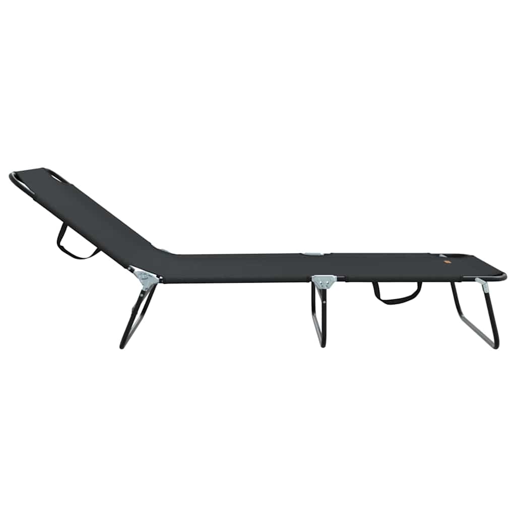 Klappbare Sonnenliege Schwarz 188 x 57 x 86,5 cm Polyester