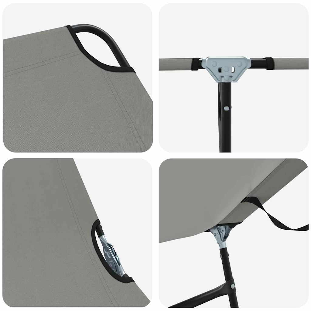 Klappbare Sonnenliege Grau 188 x 57 x 86,5 cm Polyester