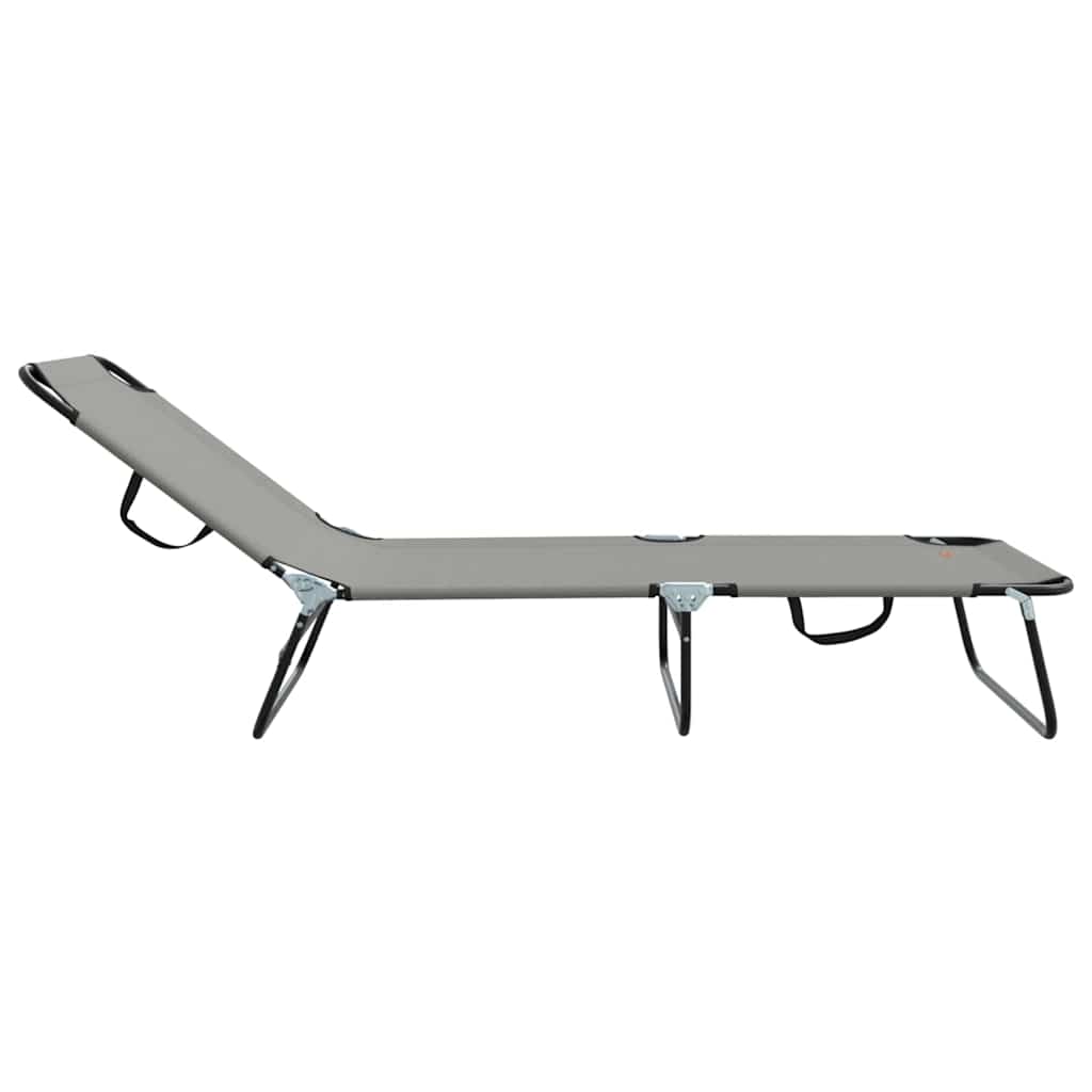 Klappbare Sonnenliege Grau 188 x 57 x 86,5 cm Polyester
