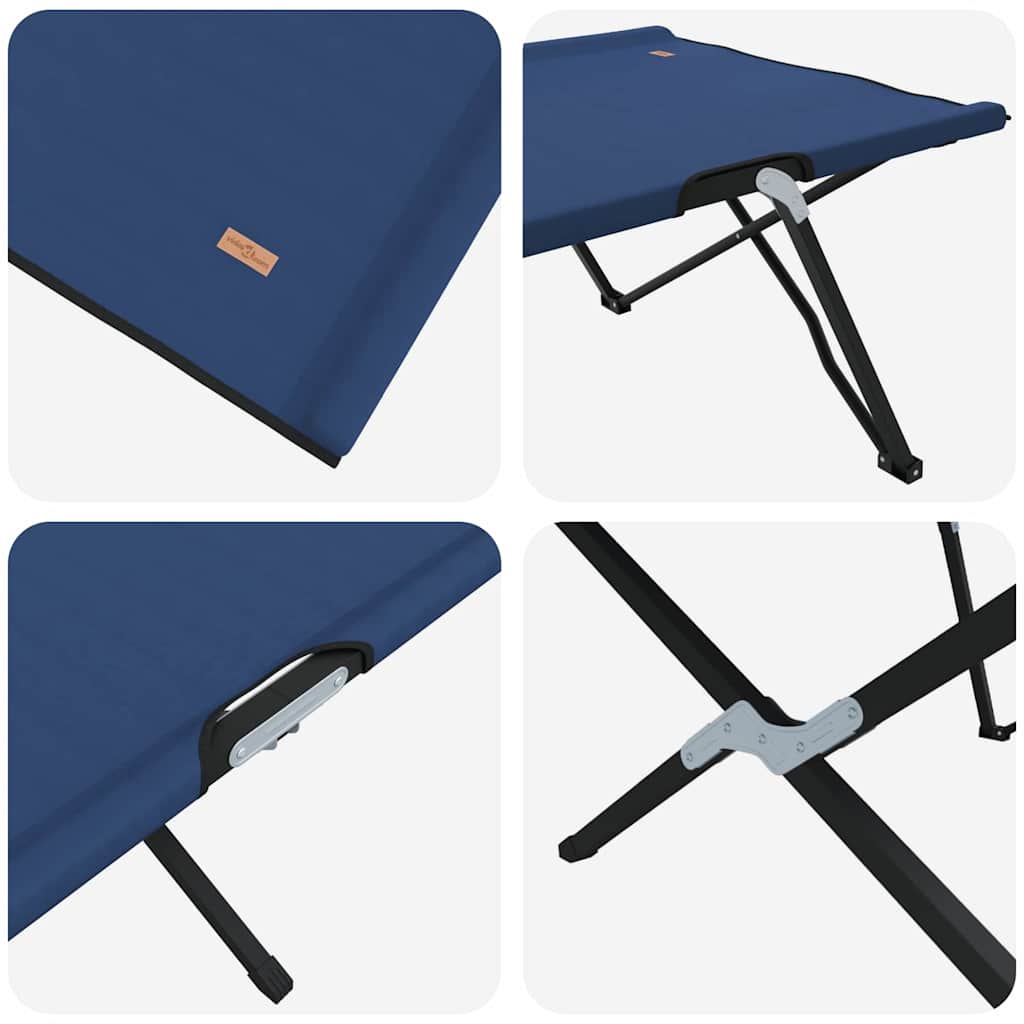 Klapp Schlafbett fürs Camping Blau 206 x 76 x 74 cm