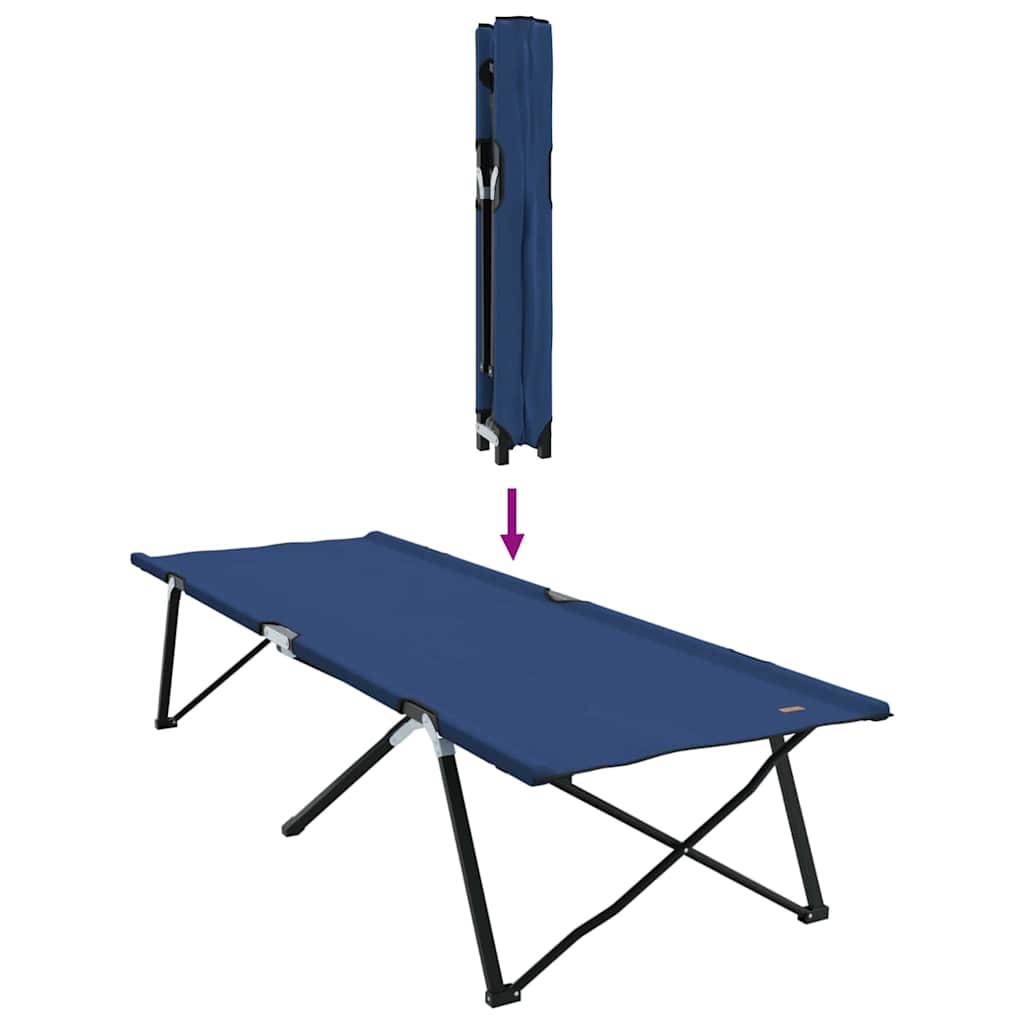 Klapp Schlafbett fürs Camping Blau 206 x 76 x 74 cm
