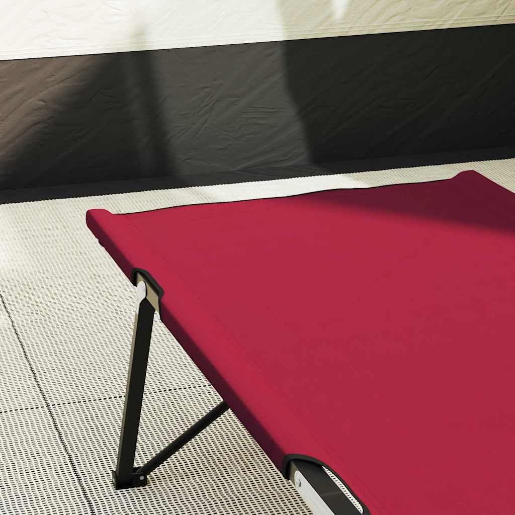 Klapp Schlafbett fürs Camping Rot 206 x 76 x 74 cm