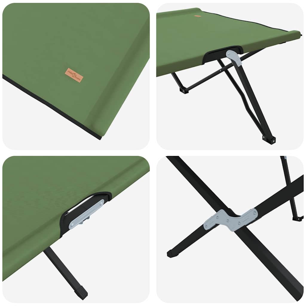 Klapp Schlafbett fürs Camping Grün 206 x 76 x 74 cm