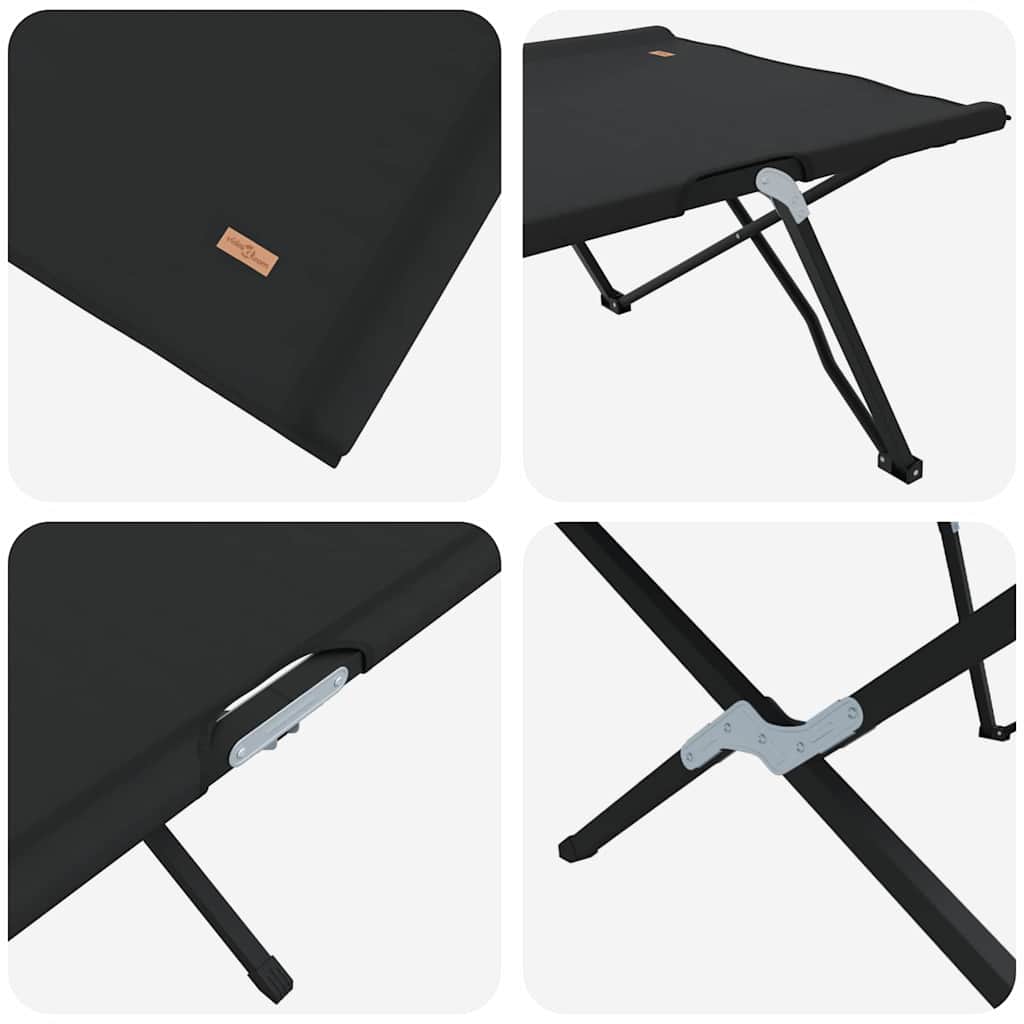 Klapp Schlafbett fürs Camping 2 stk. Schwarz 206 x 76 x 74 cm