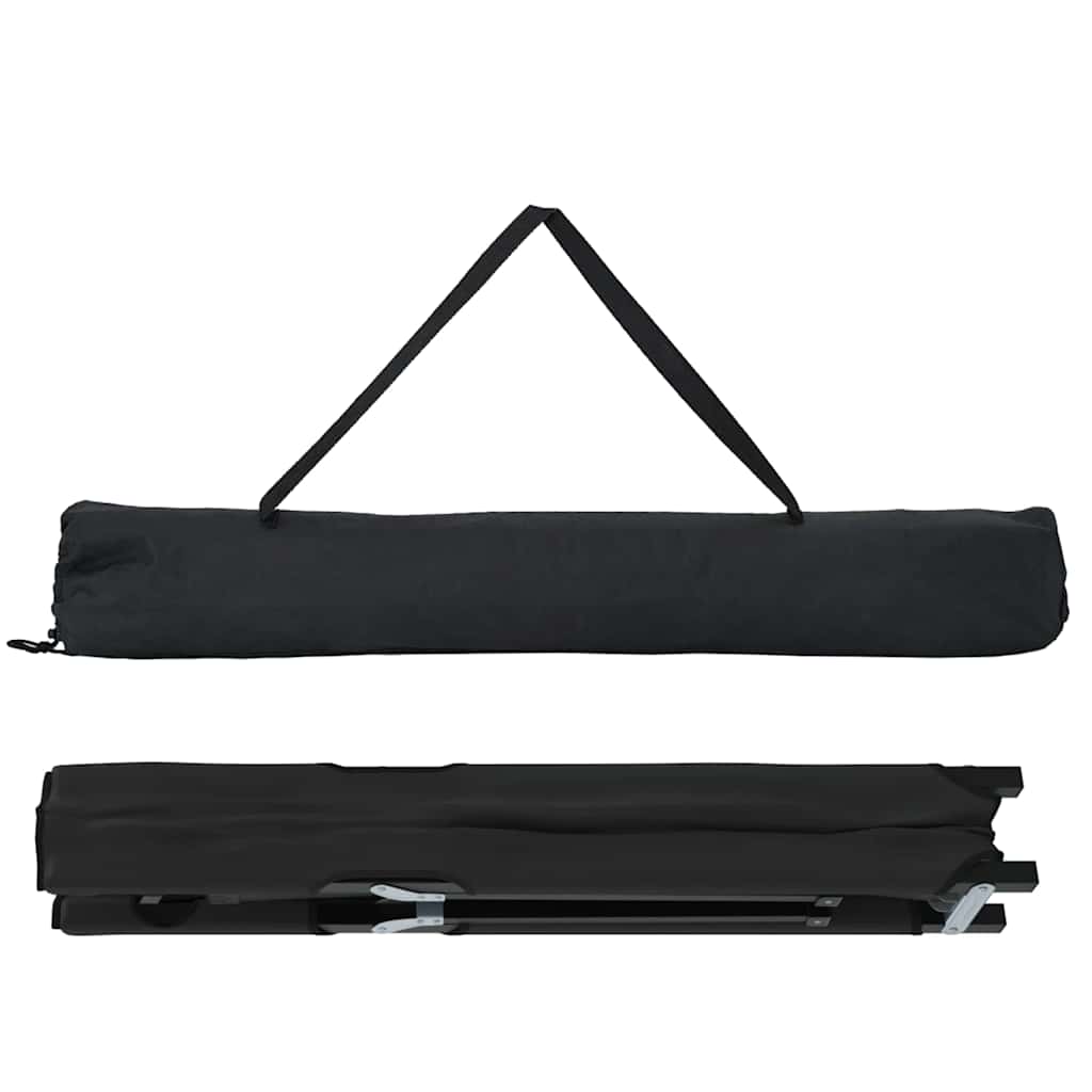 Klapp Schlafbett fürs Camping 2 stk. Schwarz 206 x 76 x 74 cm