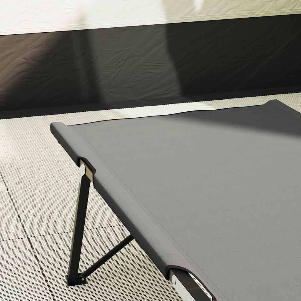 Klapp Schlafbett fürs Camping 2 stk. Grau 206 x 76 x 74 cm