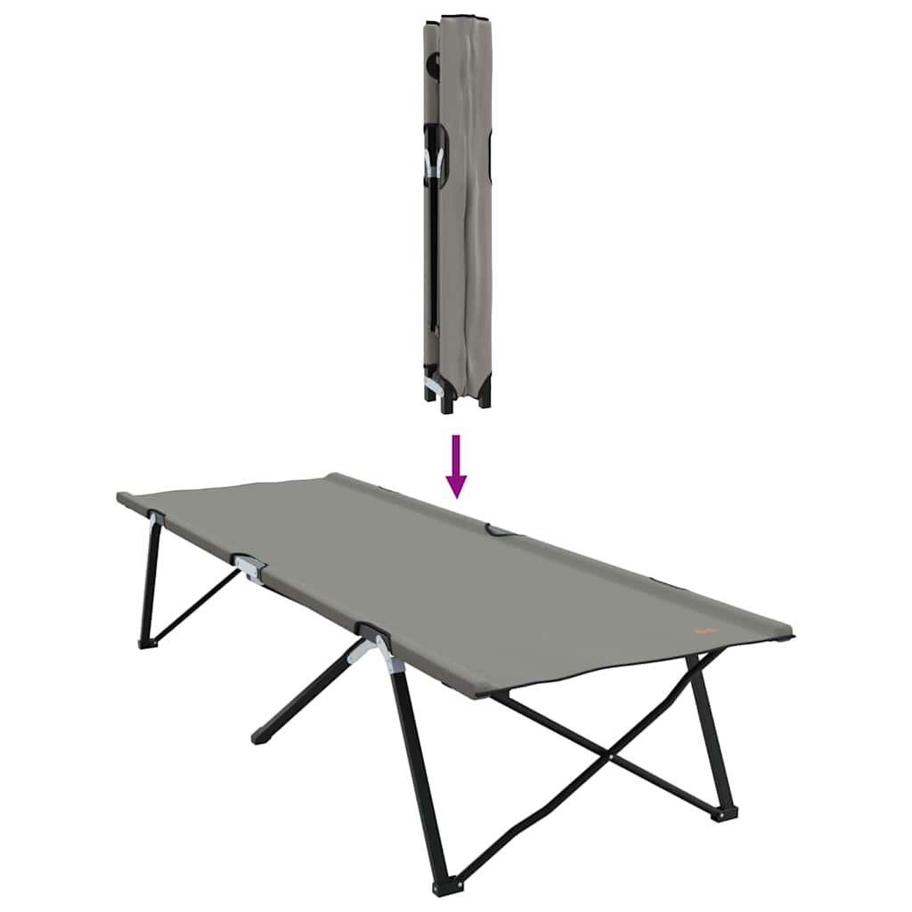 Klapp Schlafbett fürs Camping 2 stk. Grau 206 x 76 x 74 cm