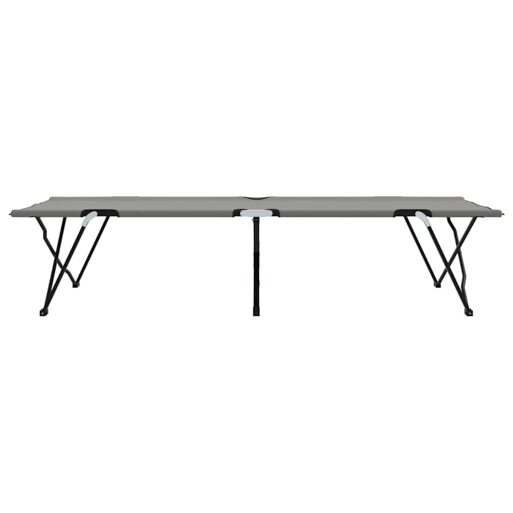Klapp Schlafbett fürs Camping 2 stk. Grau 206 x 76 x 74 cm