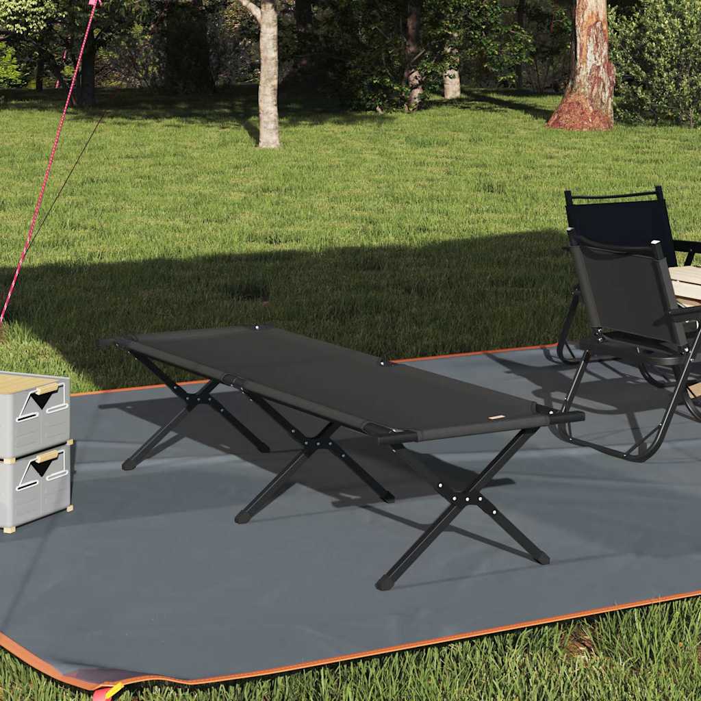 Klapp Schlafbett fürs Camping Schwarz 193 x 69 x 45 cm
