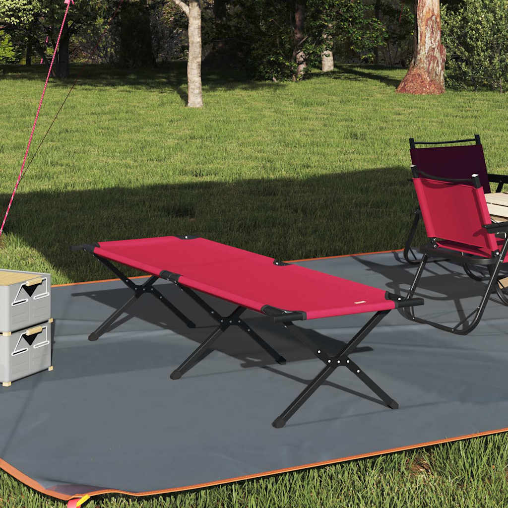 Klapp Schlafbett fürs Camping Rot 193 x 69 x 45 cm Oxford-stoff