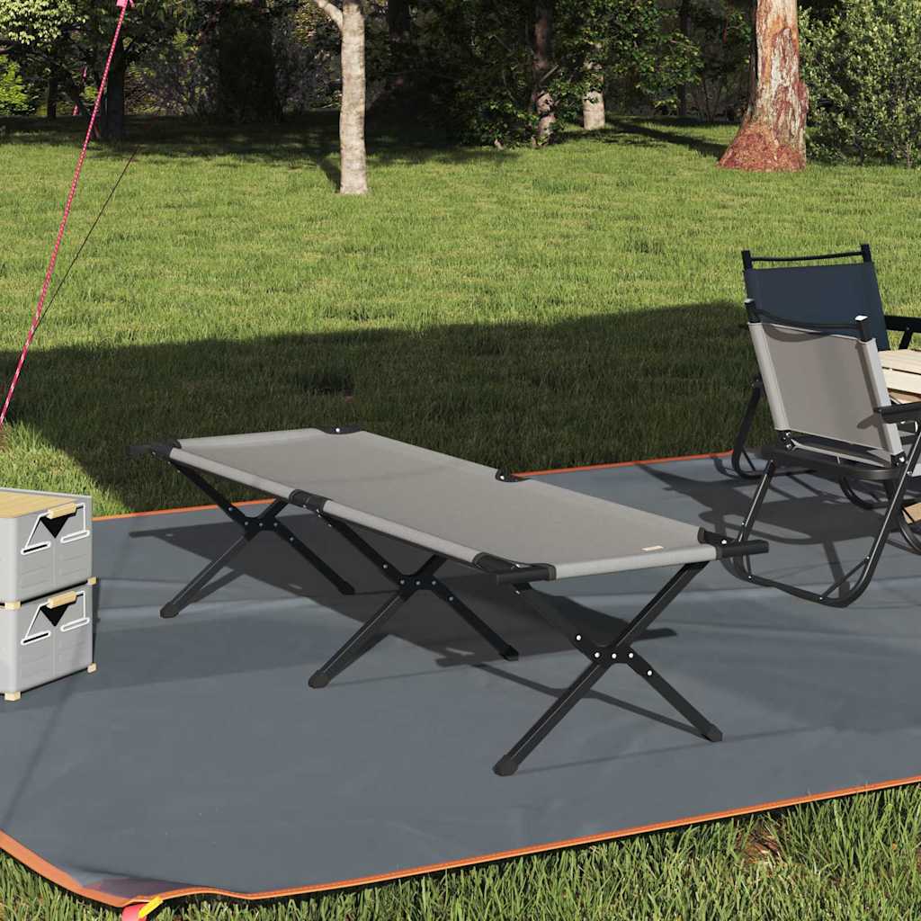 Klapp Schlafbett fürs Camping Grau 193 x 69 x 45 cm