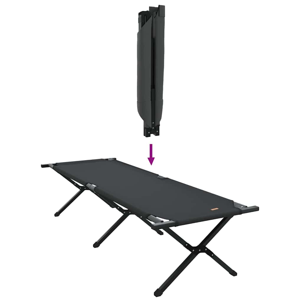Klapp Schlafbett fürs Camping 2 stk. Schwarz 193 x 69 x 45 cm