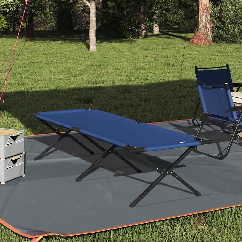 Klapp Schlafbett fürs Camping Blau 210 x 80 x 46 cm