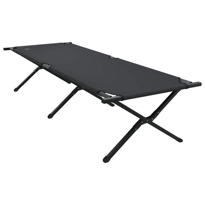 Klapp Schlafbett fürs Camping Schwarz 210 x 80 x 46 cm