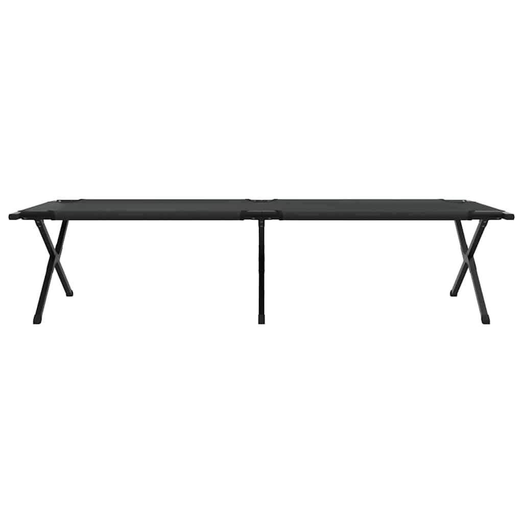 Klapp Schlafbett fürs Camping 2 stk. Schwarz 210 x 80 x 46 cm