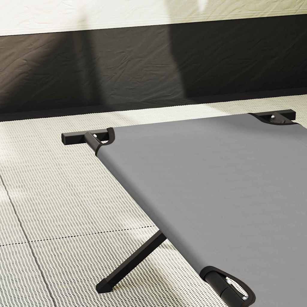 Klapp Schlafbett fürs Camping 2 stk. Grau 210 x 80 x 46 cm