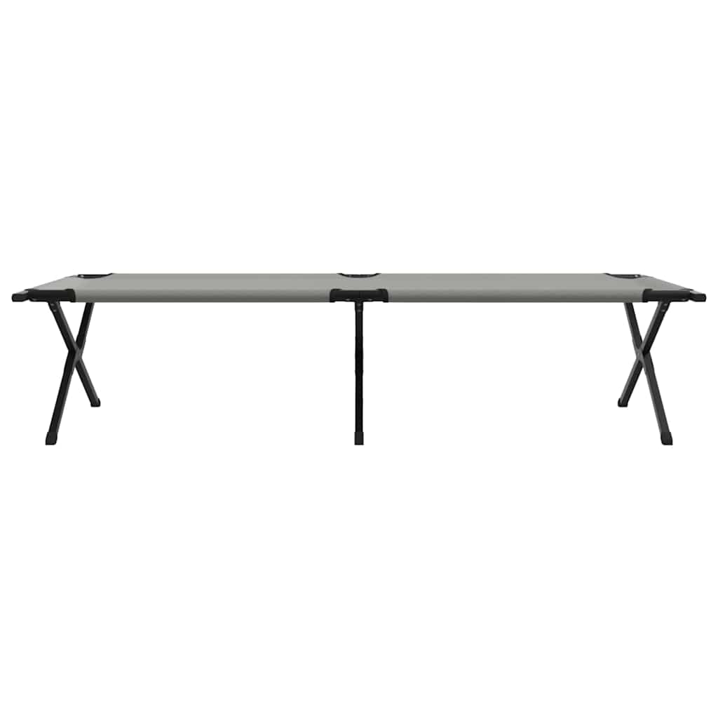 Klapp Schlafbett fürs Camping 2 stk. Grau 210 x 80 x 46 cm
