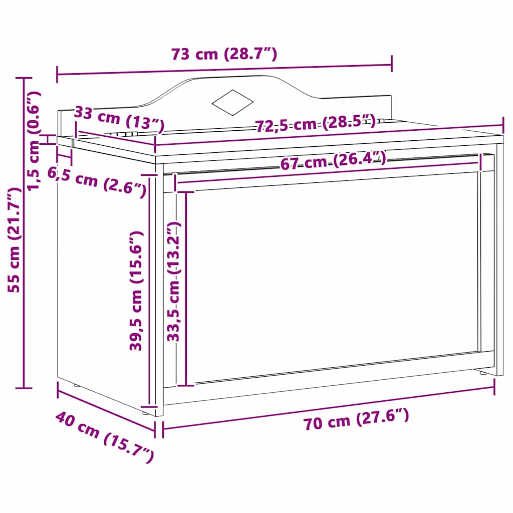 Kinder kreative Aufbewahrung ROROS Weiß 73 x 40 x 55 cm