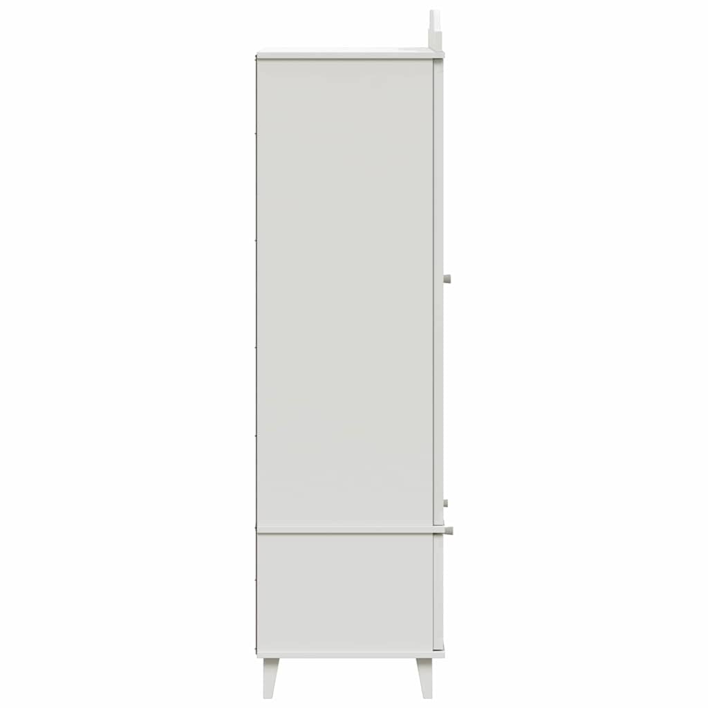 Kreidetafel Kleiderschrank mit Schubladen Weiß Holzwerkstoff
