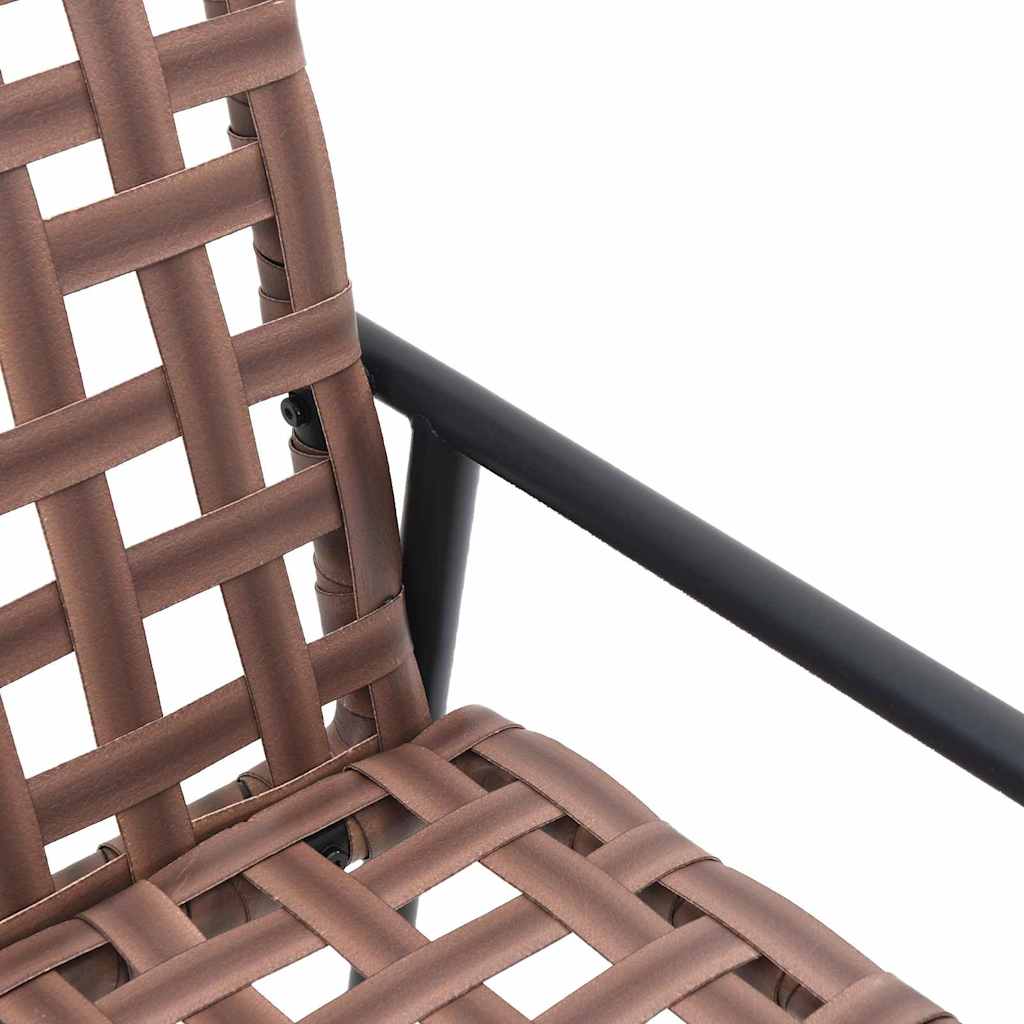 Gartenstuhl 2 stk. Braun Poly-Rattan