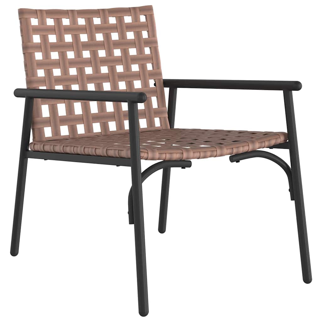 Gartenstuhl 2 stk. Braun Poly-Rattan
