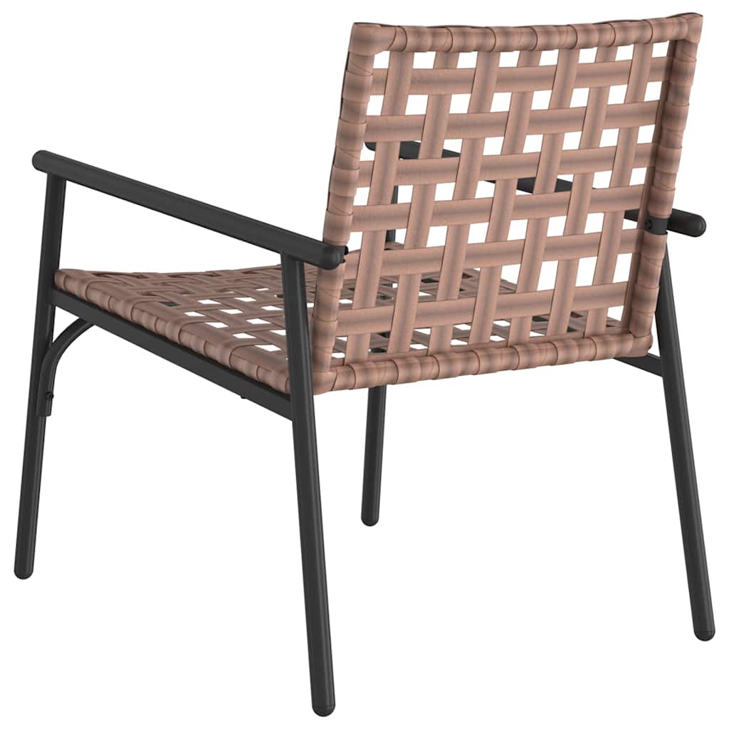 Gartenstuhl 2 stk. Braun Poly-Rattan