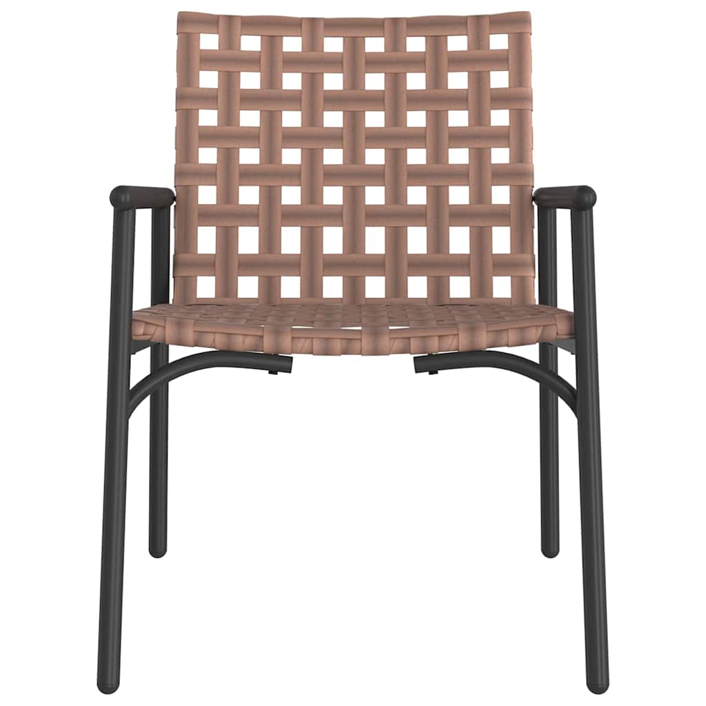 Gartenstuhl 2 stk. Braun Poly-Rattan