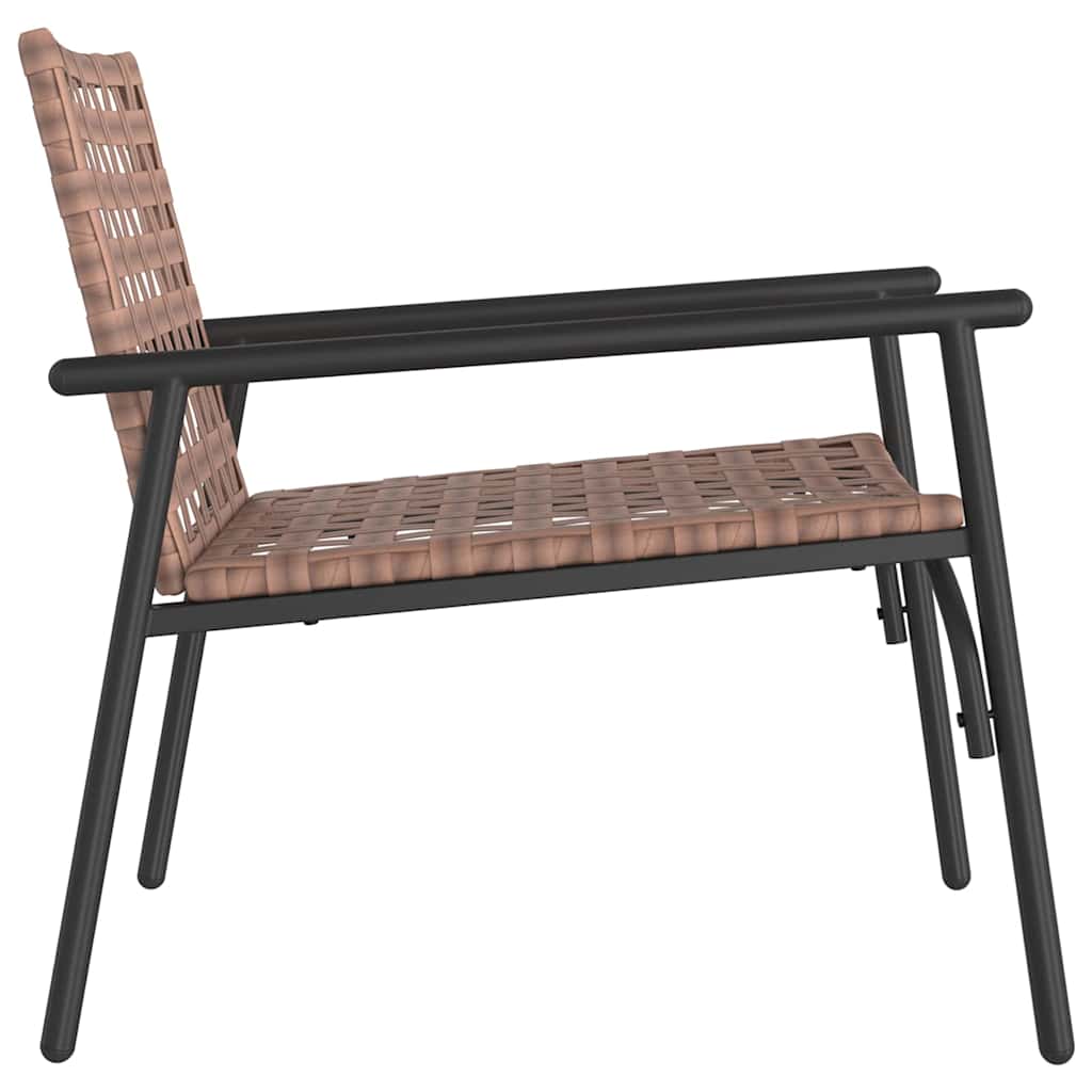 Gartenstuhl 2 stk. Braun Poly-Rattan