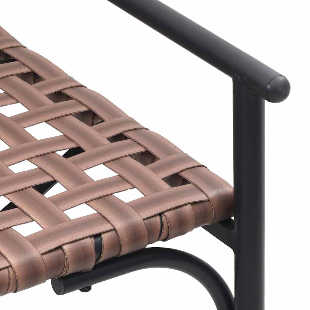 Garten Essgruppe 4 Stk. Braun Poly-Rattan