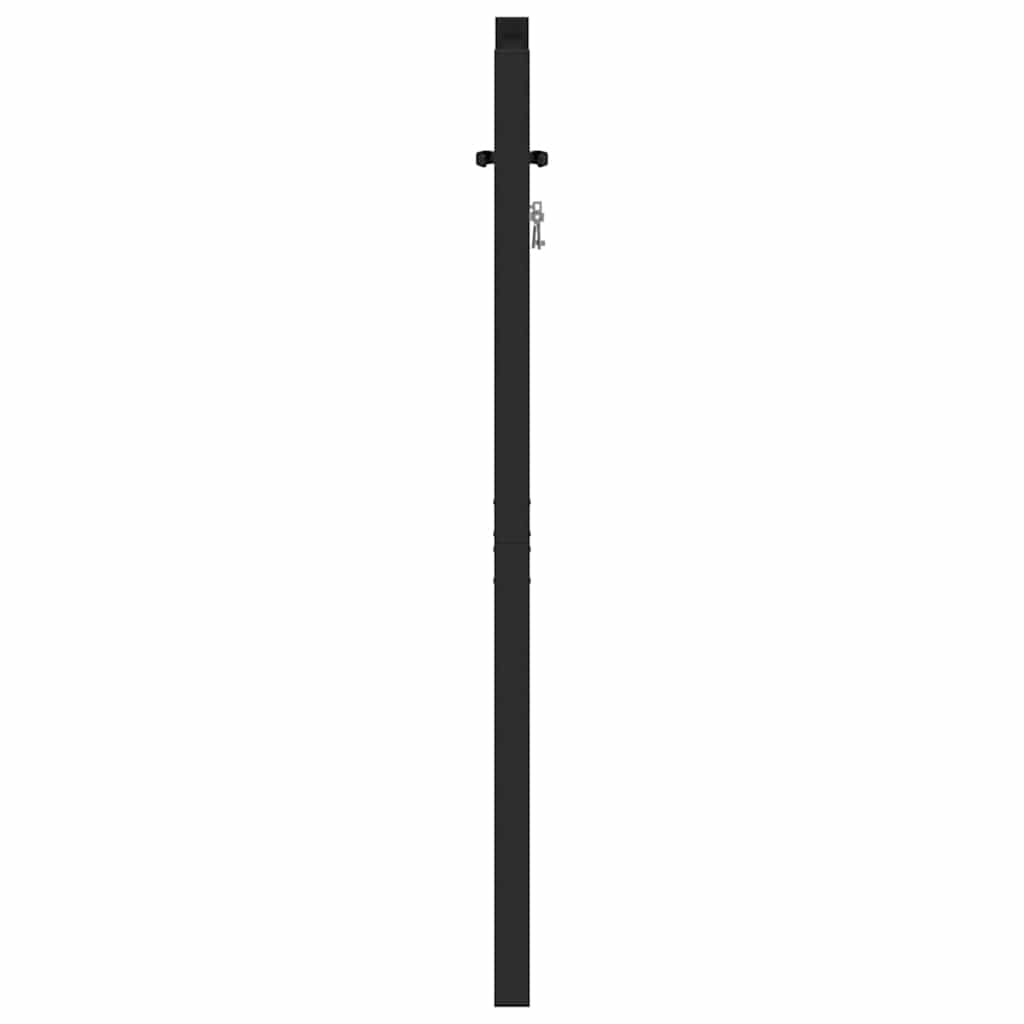 Gartentor Abschließbar Schwarz 100x120 cm Aluminium