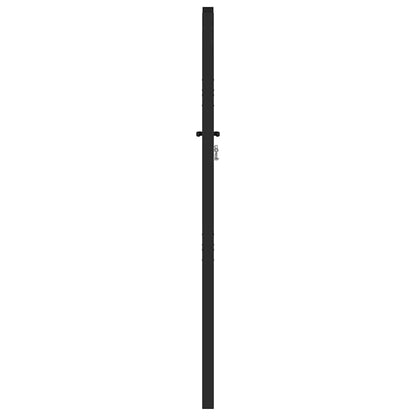 Gartentor Abschließbar Schwarz 100x150 cm Aluminium