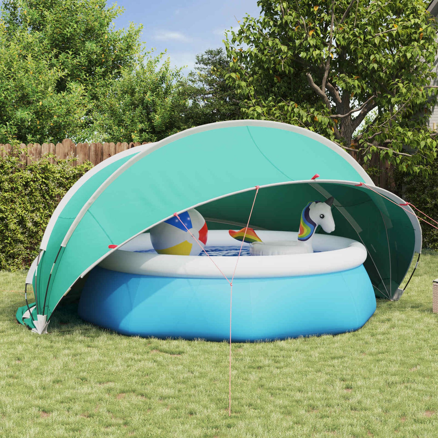 Pool-Dome 472 x 460 x 229 cm 185T Polyester mit PU-Beschichtung