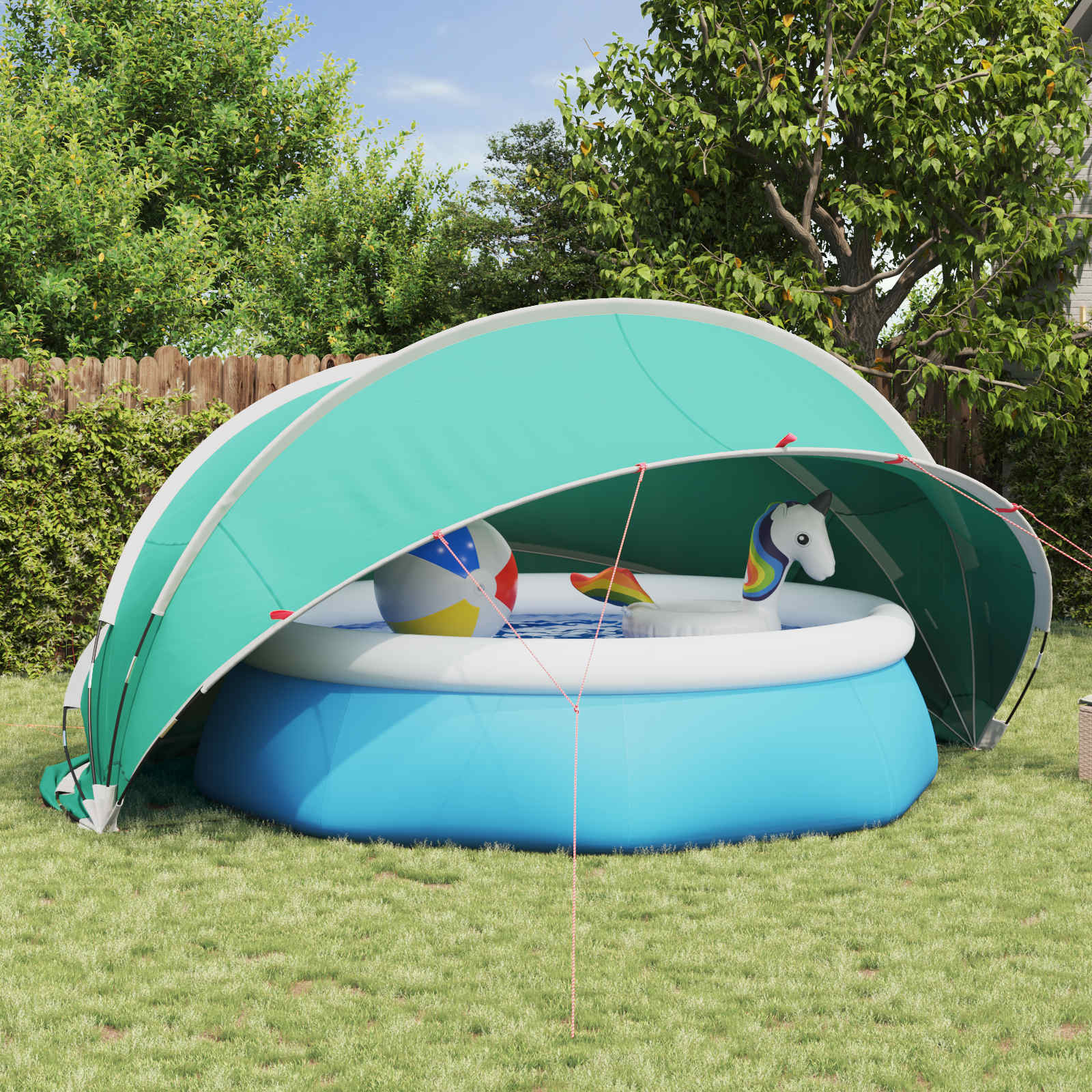 Pool-Dome 472 x 460 x 229 cm 185T Polyester mit PU-Beschichtung