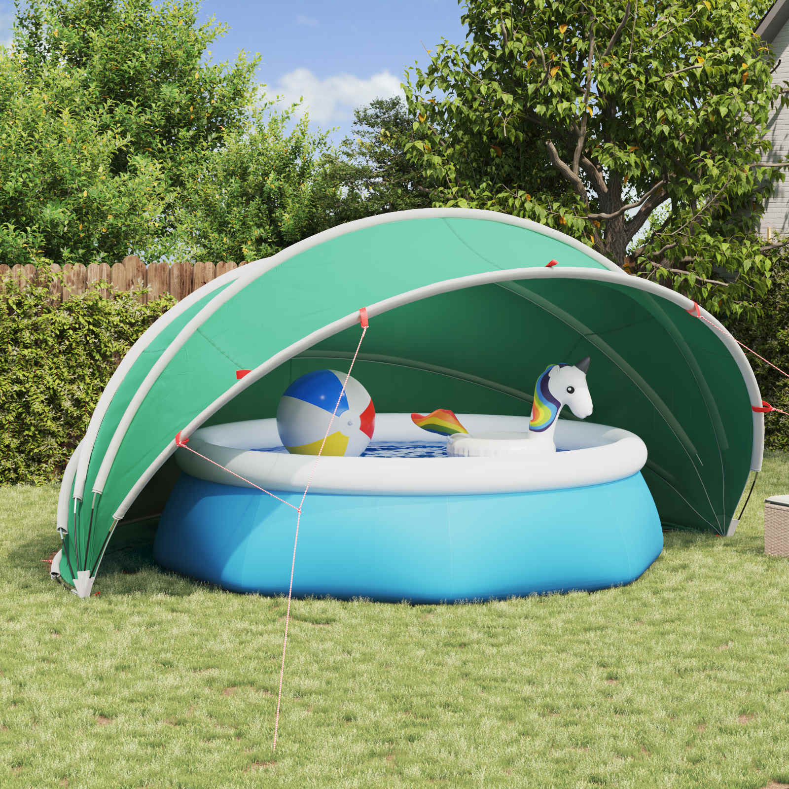 Pool-Dome 500 x 500 x 236 cm 185T Polyester mit PU-Beschichtung