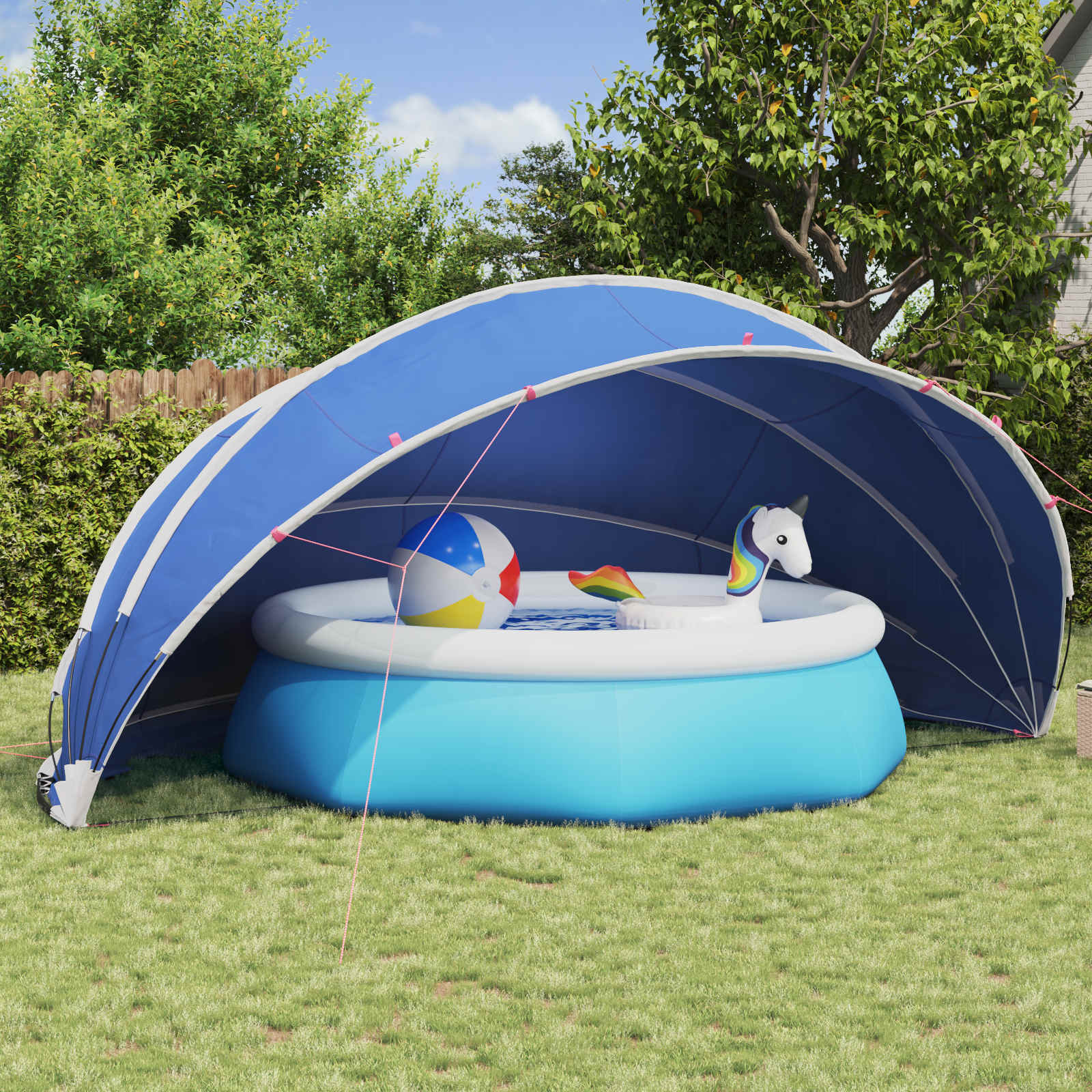 Pool-Dome 546 x 516 x 250 cm 185T Polyester mit PU-Beschichtung