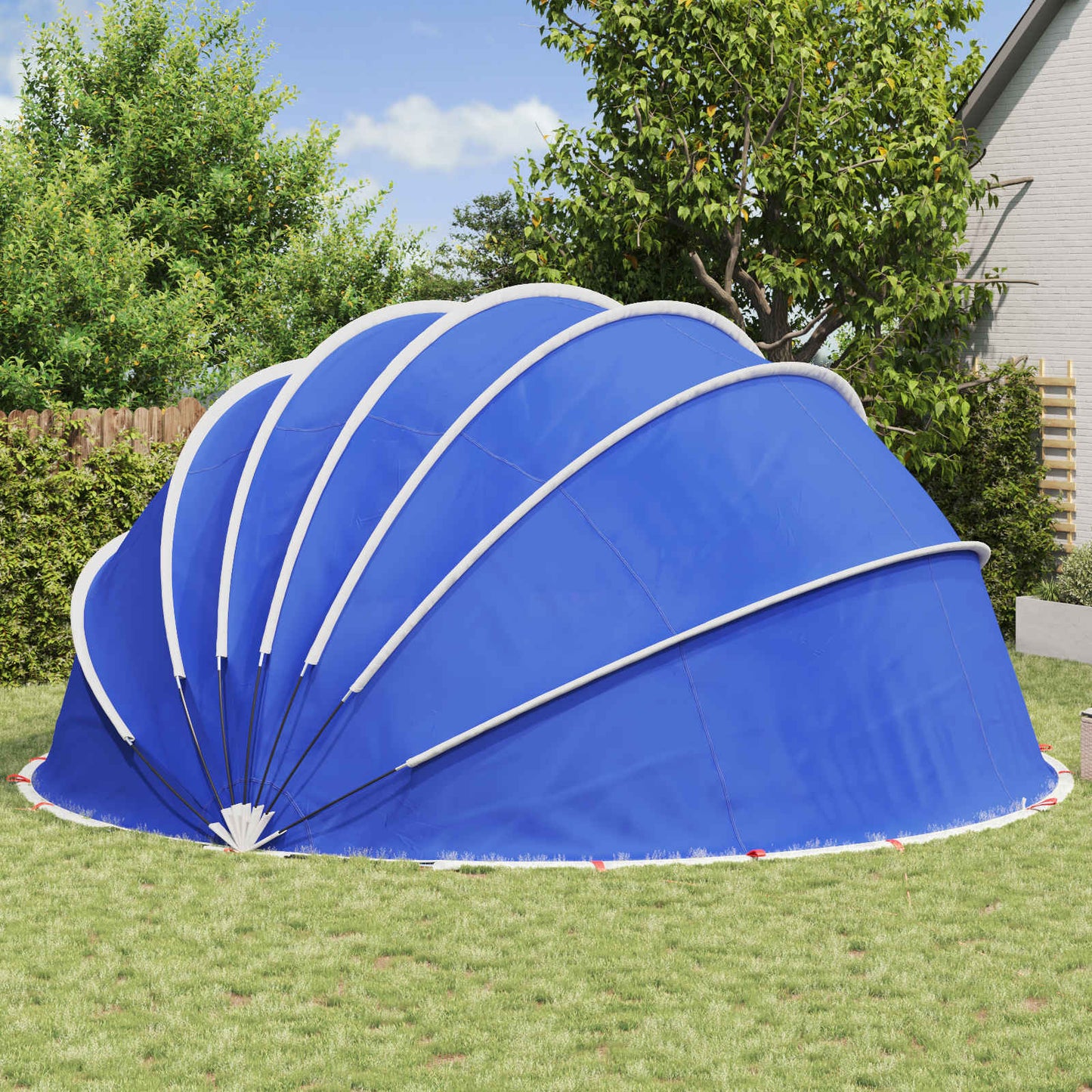 Pool-Dome 592 x 590 x 275 cm 185T Polyester mit PU-Beschichtung