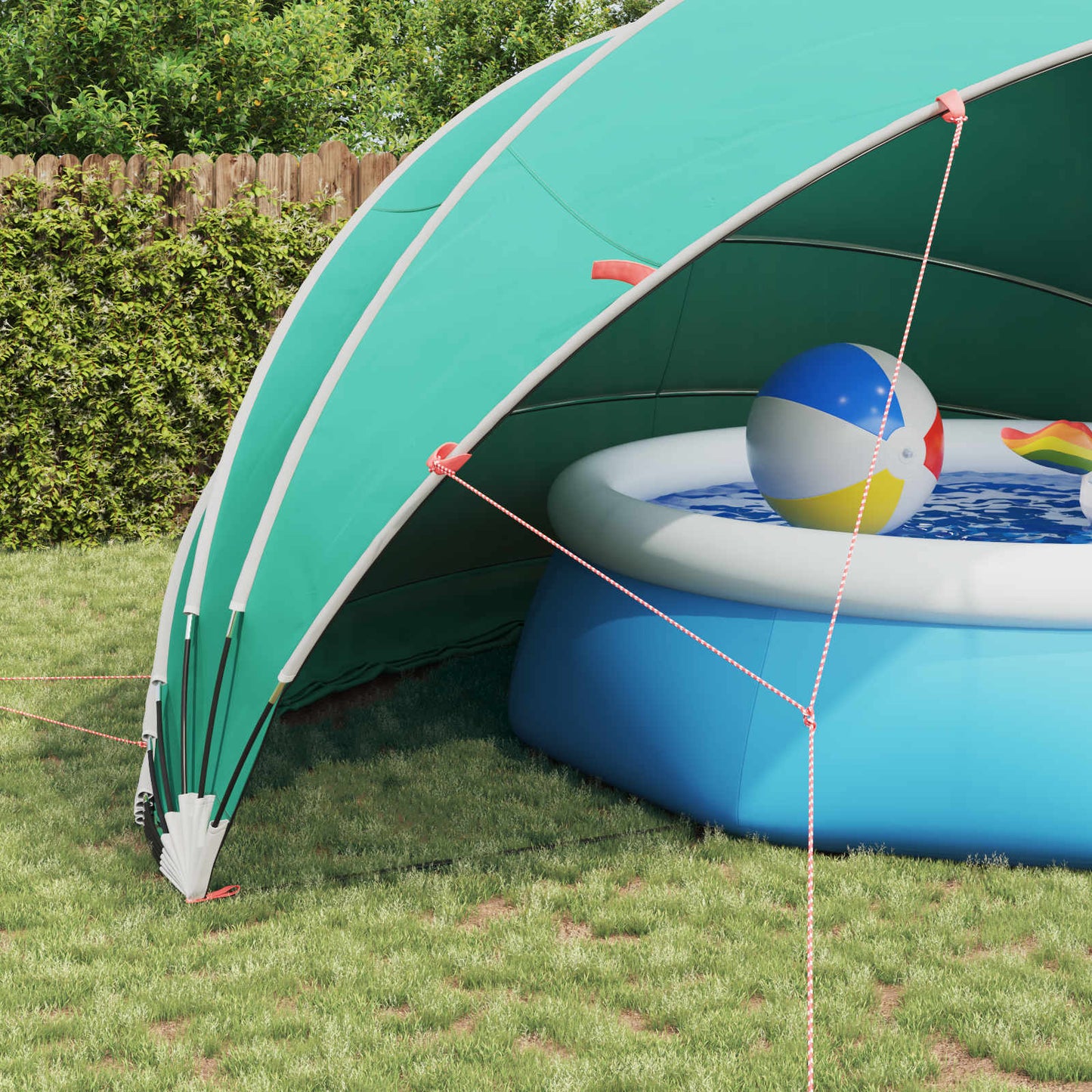 Pool-Dome 592 x 590 x 275 cm 185T Polyester mit PU-Beschichtung