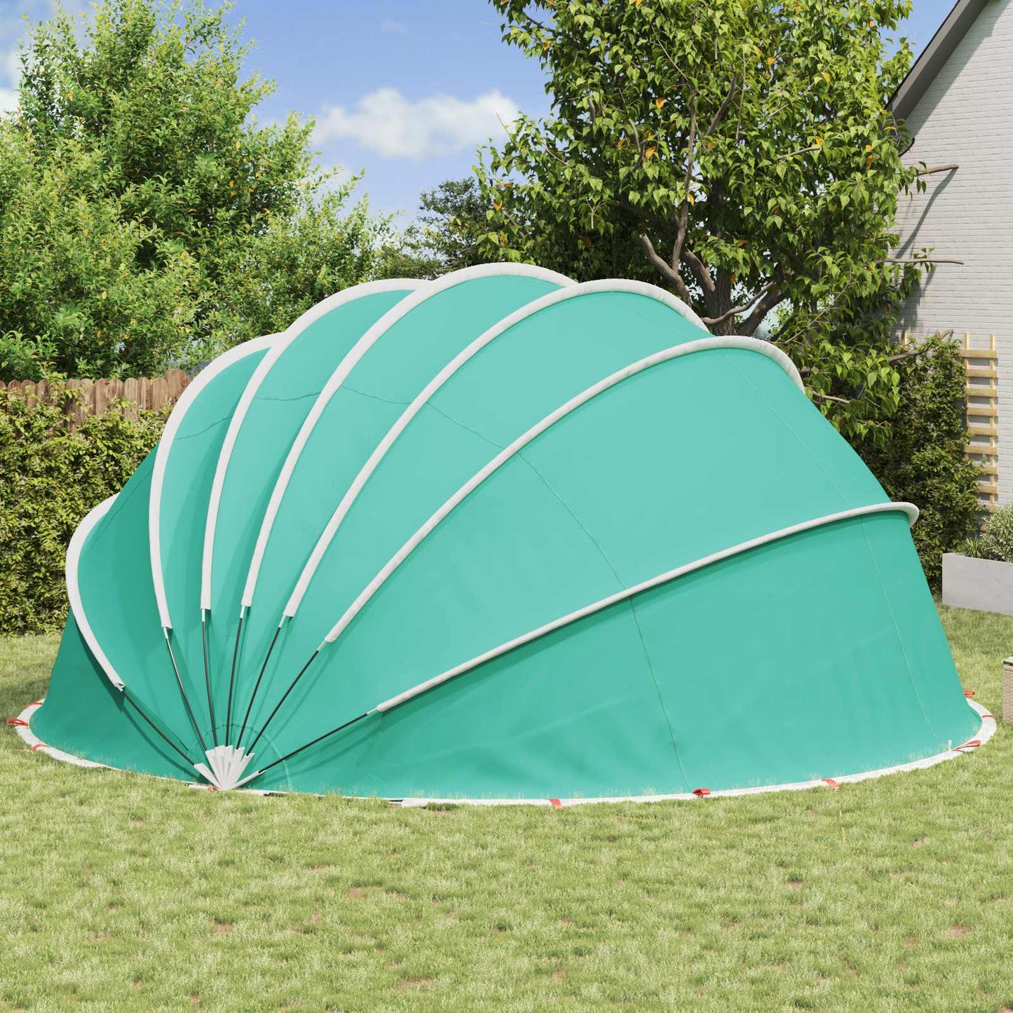 Pool-Dome 592 x 590 x 275 cm 185T Polyester mit PU-Beschichtung