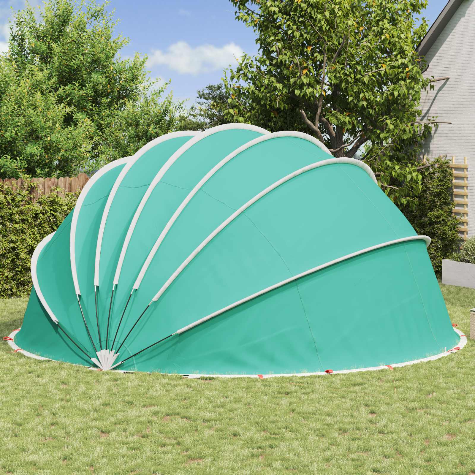 Pool-Dome 592 x 590 x 275 cm 185T Polyester mit PU-Beschichtung