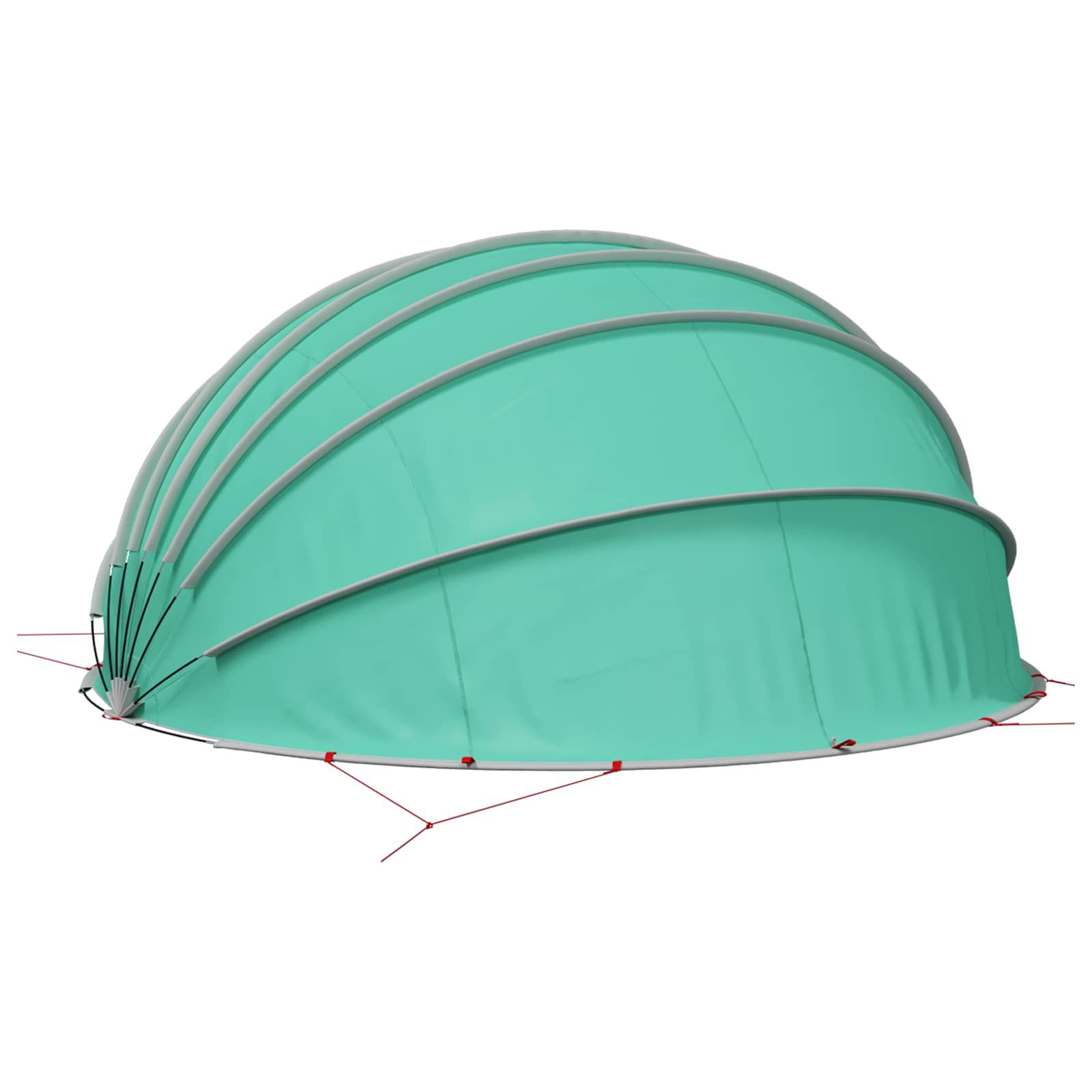 Pool-Dome 592 x 590 x 275 cm 185T Polyester mit PU-Beschichtung