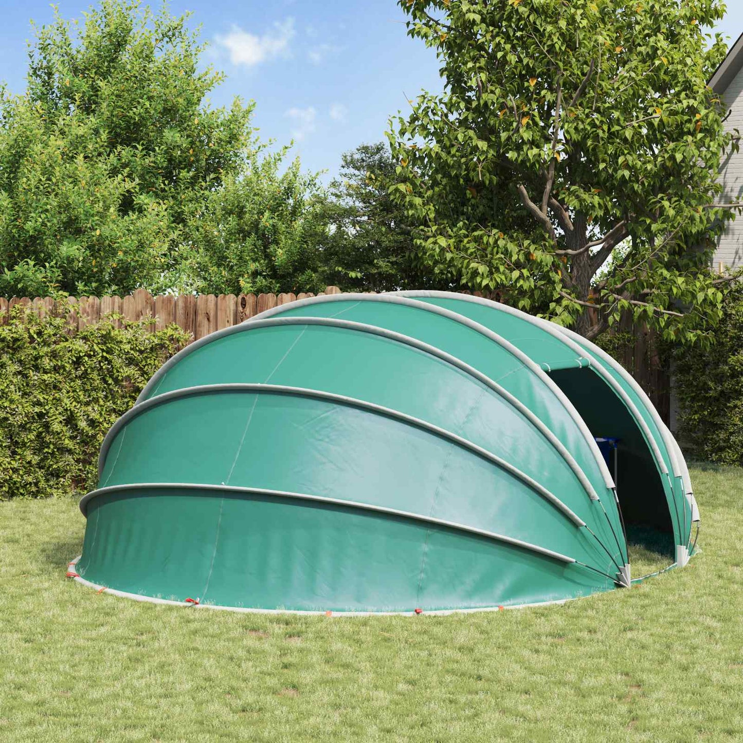 Poolzelt Kuppel 538 x 440 x 204 cm Meergrün