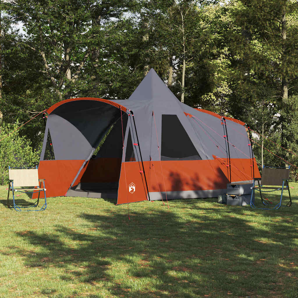 Teepee Zelt für 8 Personen 8 Personen Grau und Orange