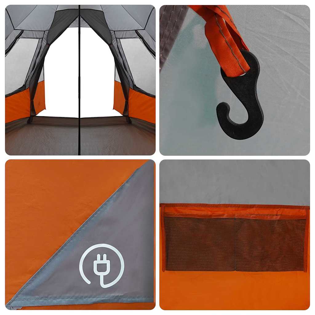 Teepee Zelt für 5 Personen 5 Personen Grau und Orange