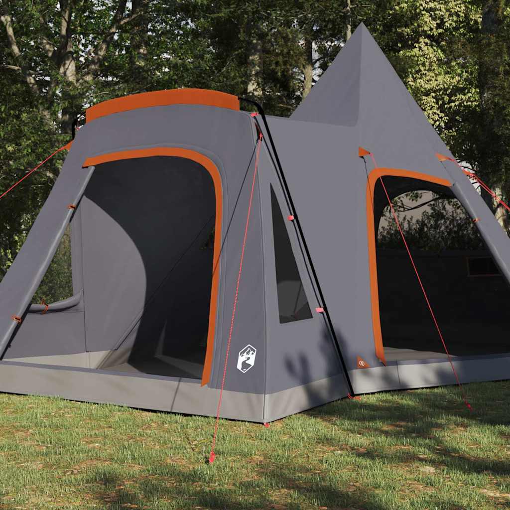 Teepee Zelt für 5 Personen 5 Personen Grau und Orange