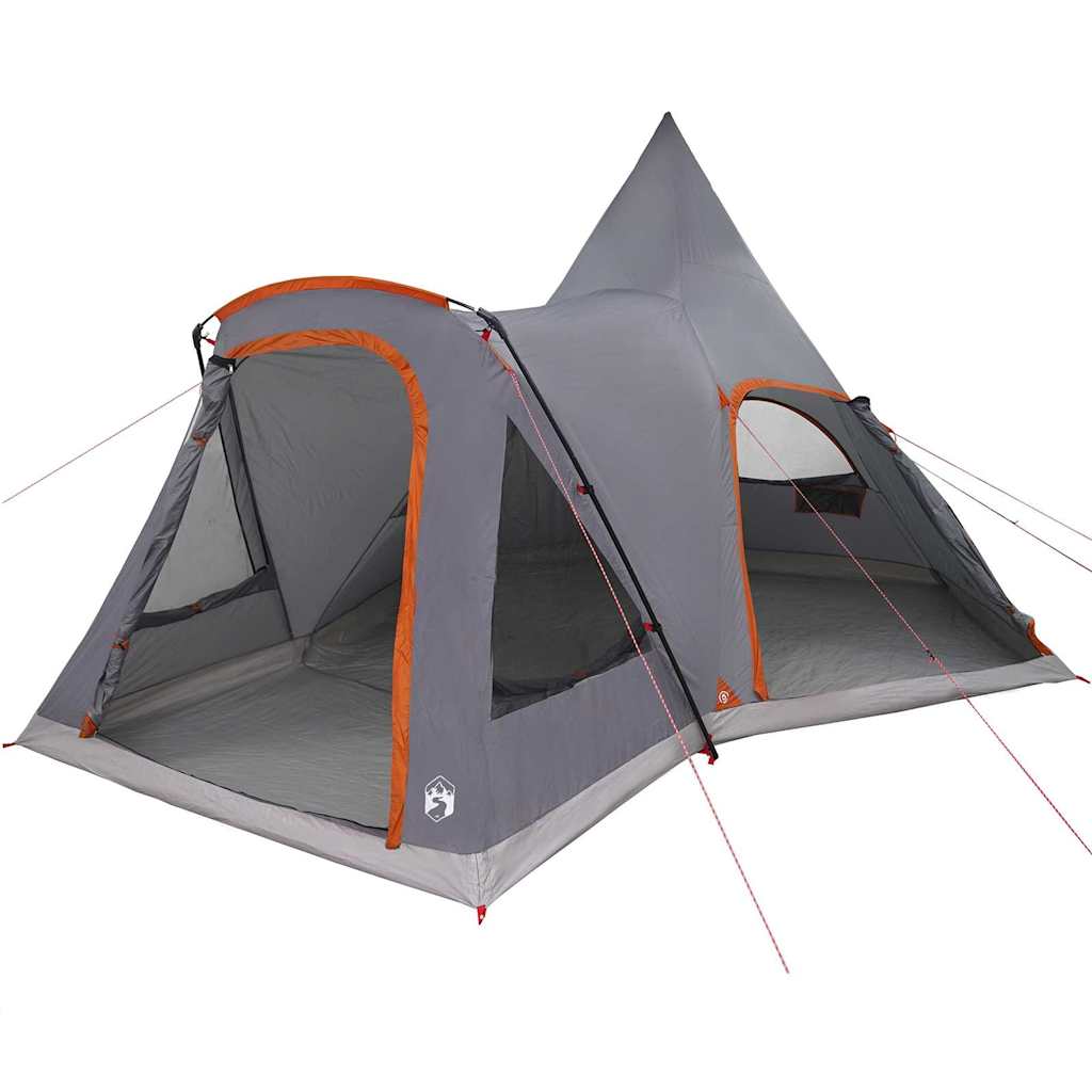Teepee Zelt für 5 Personen 5 Personen Grau und Orange