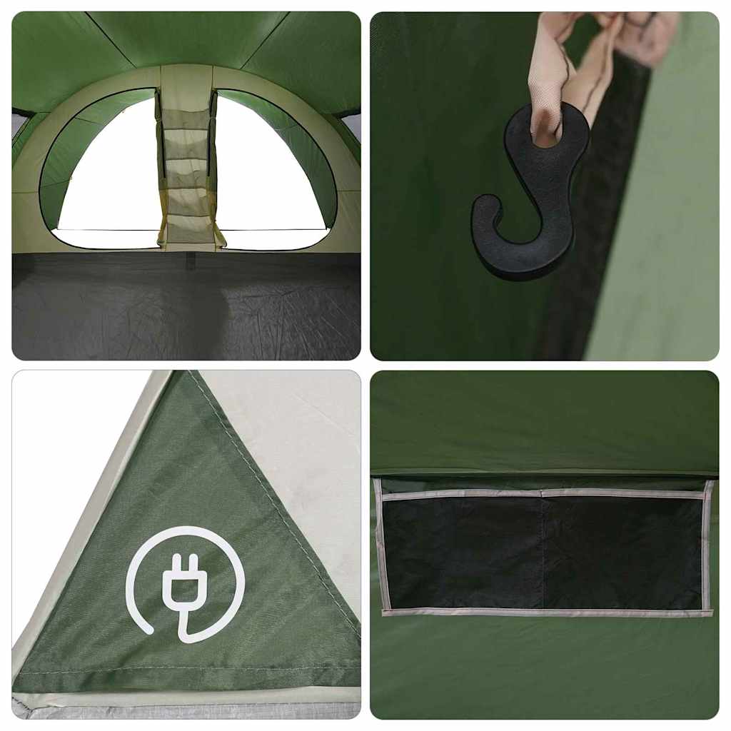 Tunnelzelt für 8 Personen mit Dach Grün 710 x 460 x 245 cm