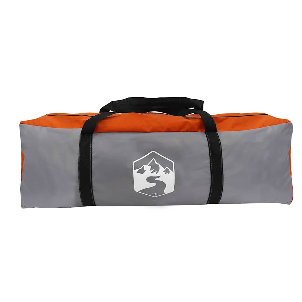 Tunnelzelt für 8 Personen Grau und Orange 710 x 460 x 245 cm