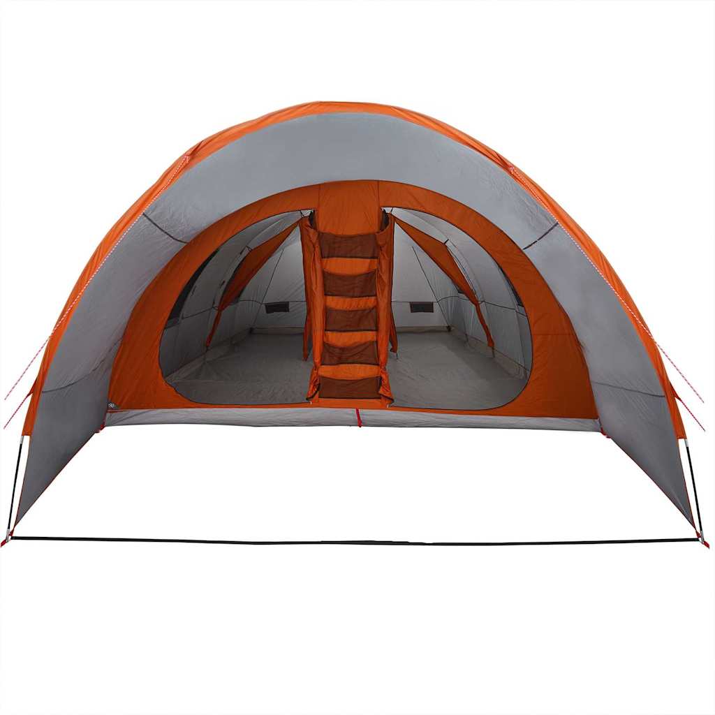 Tunnelzelt für 8 Personen Grau und Orange 710 x 460 x 245 cm