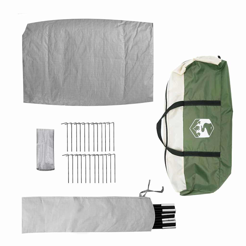 Zelt für 16 Personen mit Dach Grün 680 x 510 x 210 cm