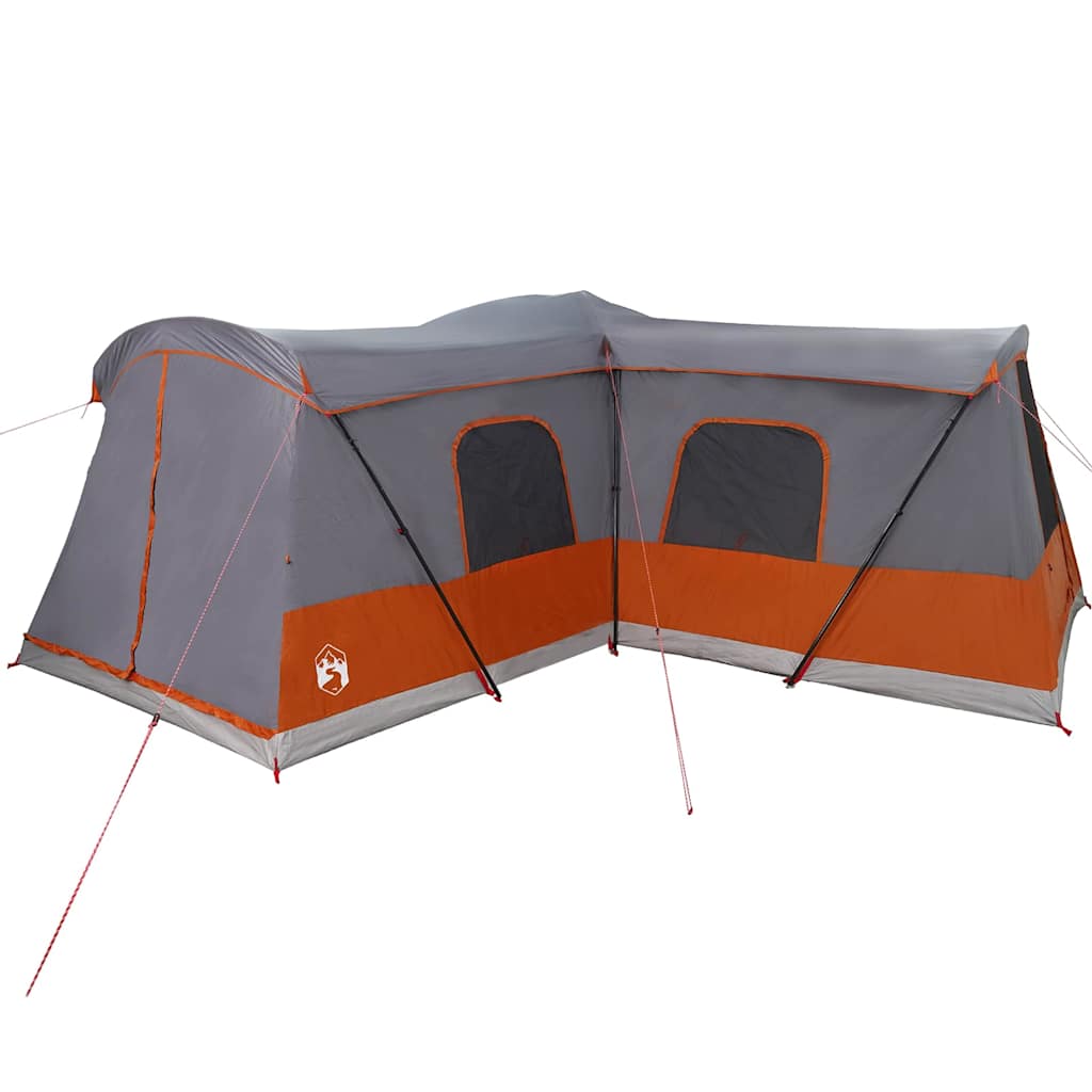 Zelt für 16 Personen Grau und Orange 680 x 510 x 210 cm